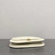 Uubags Celine Soft Triomphe Besace In Supple Shiny Lambskin White Cotton 34x25x13cm - 2