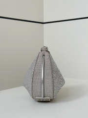 Uubags Fendi Small Fendigraphy Silver Crystals Charm Bag 20x7x13cm - 5