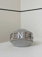 Uubags Fendi Small Fendigraphy Silver Crystals Charm Bag 20x7x13cm - 4