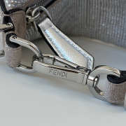 Uubags Fendi Small Fendigraphy Silver Crystals Charm Bag 20x7x13cm - 3