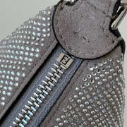 Uubags Fendi Small Fendigraphy Silver Crystals Charm Bag 20x7x13cm - 2