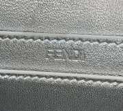 Uubags Fendi Peekaboo ISeeU mini silver leather bag with crystal FF motif 20x11x15cm - 3
