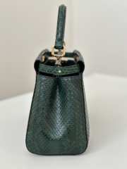 Uubags Fendi mini Peekaboo green python bag 23x12x19cm - 6
