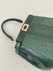 Uubags Fendi mini Peekaboo green python bag 23x12x19cm - 2
