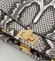 Uubags Fendi mini Peekaboo white python leather bag 23x12x19cm - 3