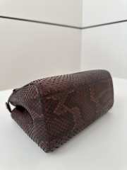 Uubags Fendi mini Peekaboo dark brown python leather bag 23x12x19cm - 4