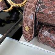 Uubags Fendi mini Peekaboo dark brown python leather bag 23x12x19cm - 2