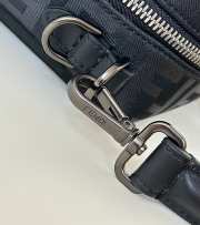 Uubags Squared FF Fendi Lui large black leather and black FF nylon bag 38x13x27cm - 2