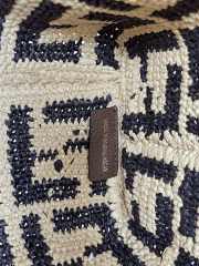 Uubags Fendi Roll large brown FF raffia crochet shopper 35x19.5x32cm - 2