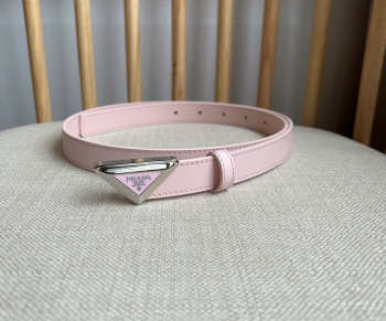 Uubags Prada light pink belt with silver hardware 2cm