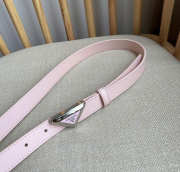 Uubags Prada light pink belt with silver hardware 2cm - 5