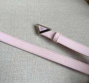 Uubags Prada light pink belt with silver hardware 2cm - 3