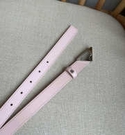 Uubags Prada light pink belt with silver hardware 2cm - 2
