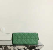Uubags Chanel 25 mini handbag calfskin with grain effect & gold metallic in dark green 20x22x12.5cm - 5