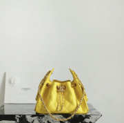 Uubags Chanel 25 mini handbag calfskin with grain effect & gold metallic in yellow 20x22x12.5cm - 1