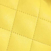 Uubags Chanel 25 mini handbag calfskin with grain effect & gold metallic in yellow 20x22x12.5cm - 2