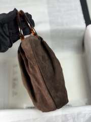 Uubags Chanel mini pouch in brown suede with gold metal 12x5x9cm - 5