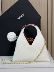Uubags Chanel Small Shopping Bag Calfskin & Gold-Tone Metal In White 23x23x7cm - 1