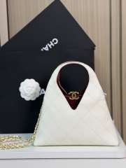 Uubags Chanel Small Shopping Bag Calfskin & Gold-Tone Metal In White 23x23x7cm - 2