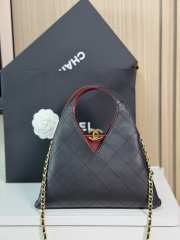 Uubags Chanel Small Shopping Bag Calfskin & Gold-Tone Metal In Black 23x23x7cm - 6