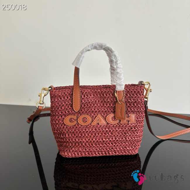Uubags Coach Small City Tote Bag With Charms Gold/Russet 15.5x14x9cm - 1