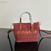 Uubags Coach Small City Tote Bag With Charms Gold/Russet 15.5x14x9cm - 1
