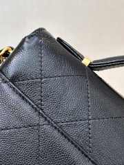 Uubags Chanel Small 25K Black Gold Caviar Leather Flap Bag 19.5x12x5.5cm - 4