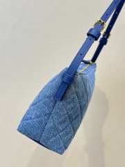Uubags Chanel Clutch With Leather Strap In Denim & Gold Metal Blue 14x26x8.5cm - 2