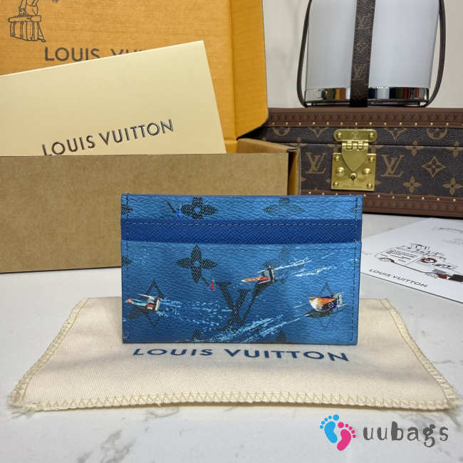 Uubags Louis Vuitton M26802 Bosch Card Holder In Catamaran Navy Blue 11x7x1.5cm - 1