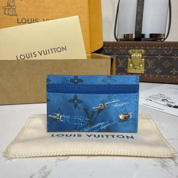Uubags Louis Vuitton M26802 Bosch Card Holder In Catamaran Navy Blue 11x7x1.5cm