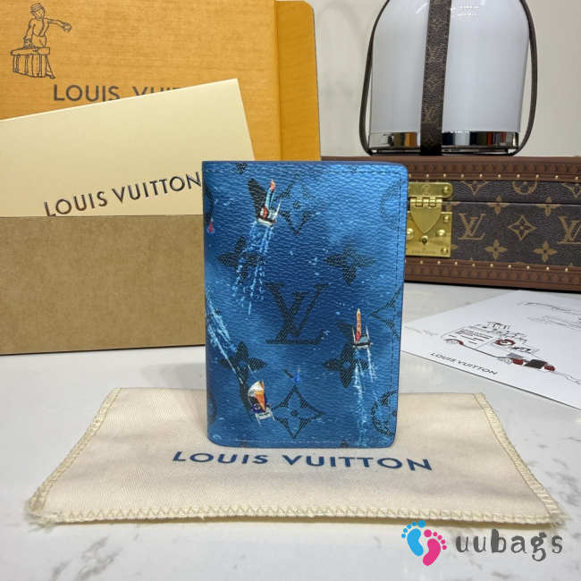 Uubags Louis Vuitton M28812 Pocket Organizer Wallet In Catamaran Navy 7.5x11.1x1cm - 1