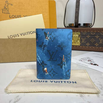 Uubags Louis Vuitton M28812 Pocket Organizer Wallet In Catamaran Navy 7.5x11.1x1cm
