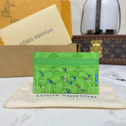 Uubags Louis Vuitton M26802 Double Card Holder In Soccer Green 11x1.5x7cm - 1