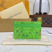 Uubags Louis Vuitton M26802 Double Card Holder In Soccer Green 11x1.5x7cm - 6
