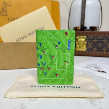 Uubags Louis Vuitton Pocket Organizer In Soccer Green 7.5x11.1x1cm