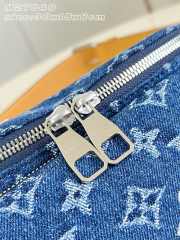 Uubags Louis Vuitton M27640 Rush Bumbag Blue Monogram Flowers Denim 30x15x8cm - 2
