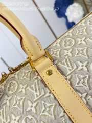 Uubags Louis Vuitton M29670 Keepall Bandoulière Bag 45 In Beige Pepper 45x27x20cm - 6