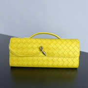 Uubags Bottega Veneta Andiamo Clutch In Yellow With Intrecciato Pattern 31x13x3cm - 1