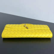 Uubags Bottega Veneta Andiamo Clutch In Yellow With Intrecciato Pattern 31x13x3cm - 6