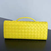 Uubags Bottega Veneta Andiamo Clutch In Yellow With Intrecciato Pattern 31x13x3cm - 3