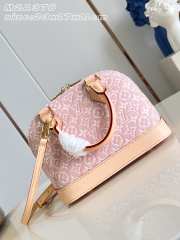 Uubags Louis Vuitton M2A378 Alma BB Bag Monogram Emblème Rose Ruban Color 23.5x17.5x11.5cm - 4