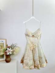 Uubags Zimmermann Memento Embroidered Mini Dress in Floral Pansy Dress - 1