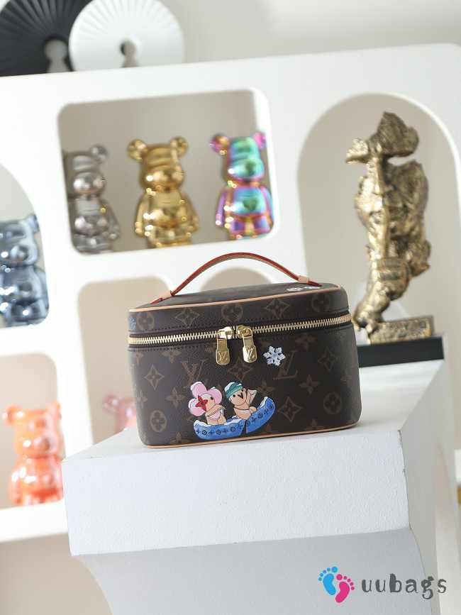 Uubags Louis Vuitton M26647 Nice Mini Bag Pink Monogram Canvas Material 20x13.5x12cm - 1