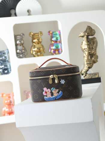 Uubags Louis Vuitton M26647 Nice Mini Bag Pink Monogram Canvas Material 20x13.5x12cm