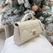 Uubags My Tender Dior Top Handle Mini Bag Latte Macro Cannage Lambskin 21x11.5x7cm - 6