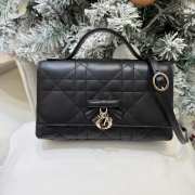 Uubags My Tender Dior Top Handle Mini Bag Black Macro Cannage Lambskin 21x11.5x7cm - 1