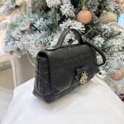 Uubags My Tender Dior Top Handle Mini Bag Black Macro Cannage Lambskin 21x11.5x7cm - 3
