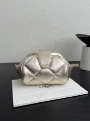 Uubags Chanel 25A Gold Metallic Lambskin Quilted Cuff Bag Aged Gold Hardware 11x23x14cm - 4