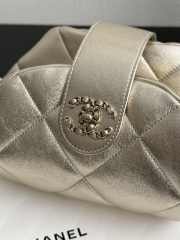 Uubags Chanel 25A Gold Metallic Lambskin Quilted Cuff Bag Aged Gold Hardware 11x23x14cm - 3