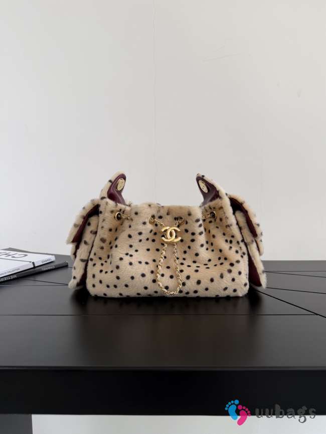 Uubags Chanel 25 Mini Handbag Lambskin And Gold-tone Metal In Light Beige And Black 20x22x12.5cm - 1